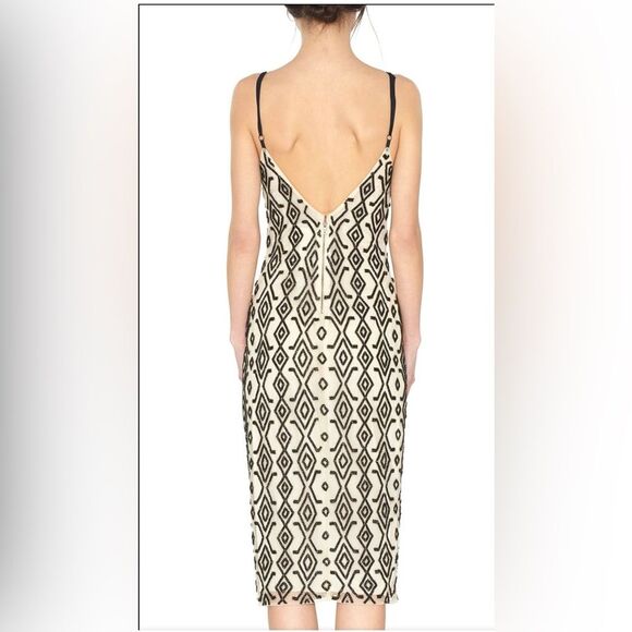 Alice + Olivia midi beaded geometric dress size 4 - Picture 11 of 11